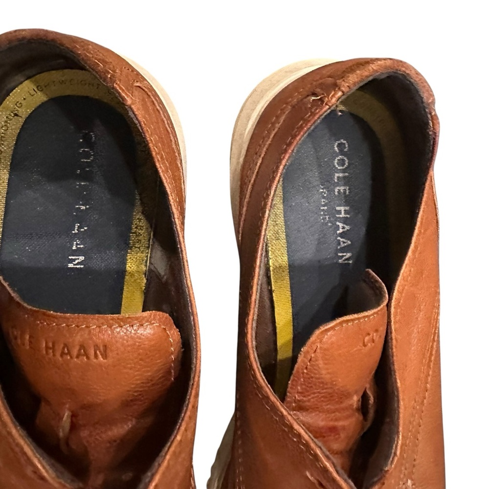 Cole Haan Men’s Size 13 Leather Oxford Shoes – Tan/Brown – Missing Laces - Picture 3 of 6